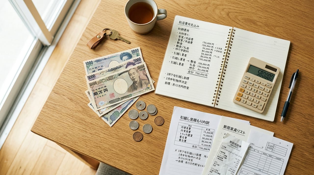 引越しに向けた貯蓄計画——初期費用の積立スケジュールと家計見直しの実践ガイド